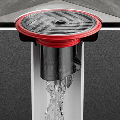Compact Floor Drain with Backflow Protection – Stainless Steel & Silicone for Bathroom, Shower, and Kitchen
