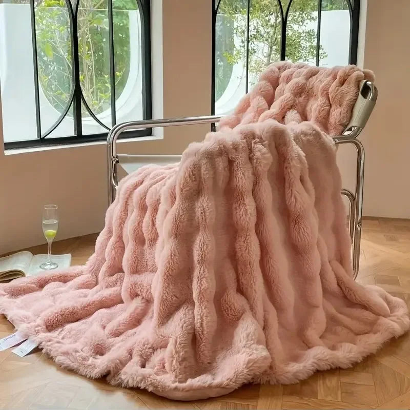 Textured Blanket - Reversible Design for Couch, Bed, or Living Area