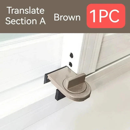 Sliding Lock Without Drilling | Strong Adhesive & Child Safety | For Doors, Windows & Furniture