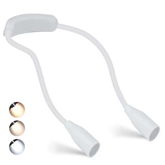 Flexible Rechargeable USB LED Neck Light – Portable, 3 Colors, Dimmable