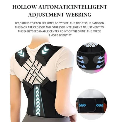 Adjustable Back Support Brace for Kids, Students, and Adults - Posture Alignment Aid