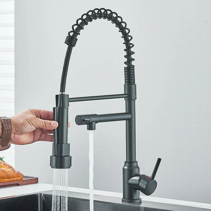 Kitchen Faucet with Dual Outlet