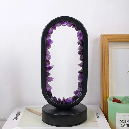 Elegant Natural Crystal Light Fixture – Amethyst Taalita