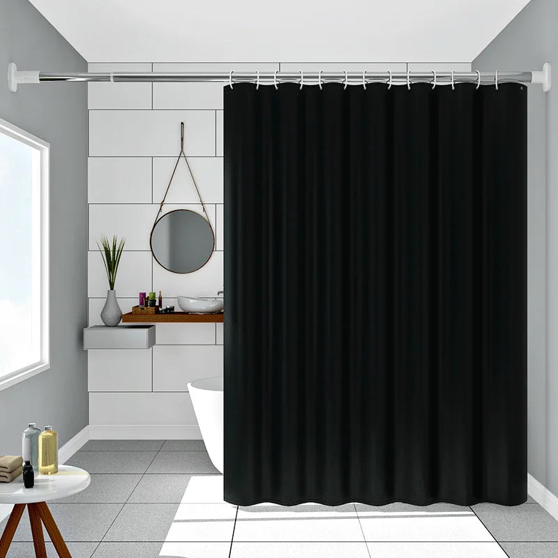Waterproof Black Shower Curtain – Eco-Friendly Stylish Design
