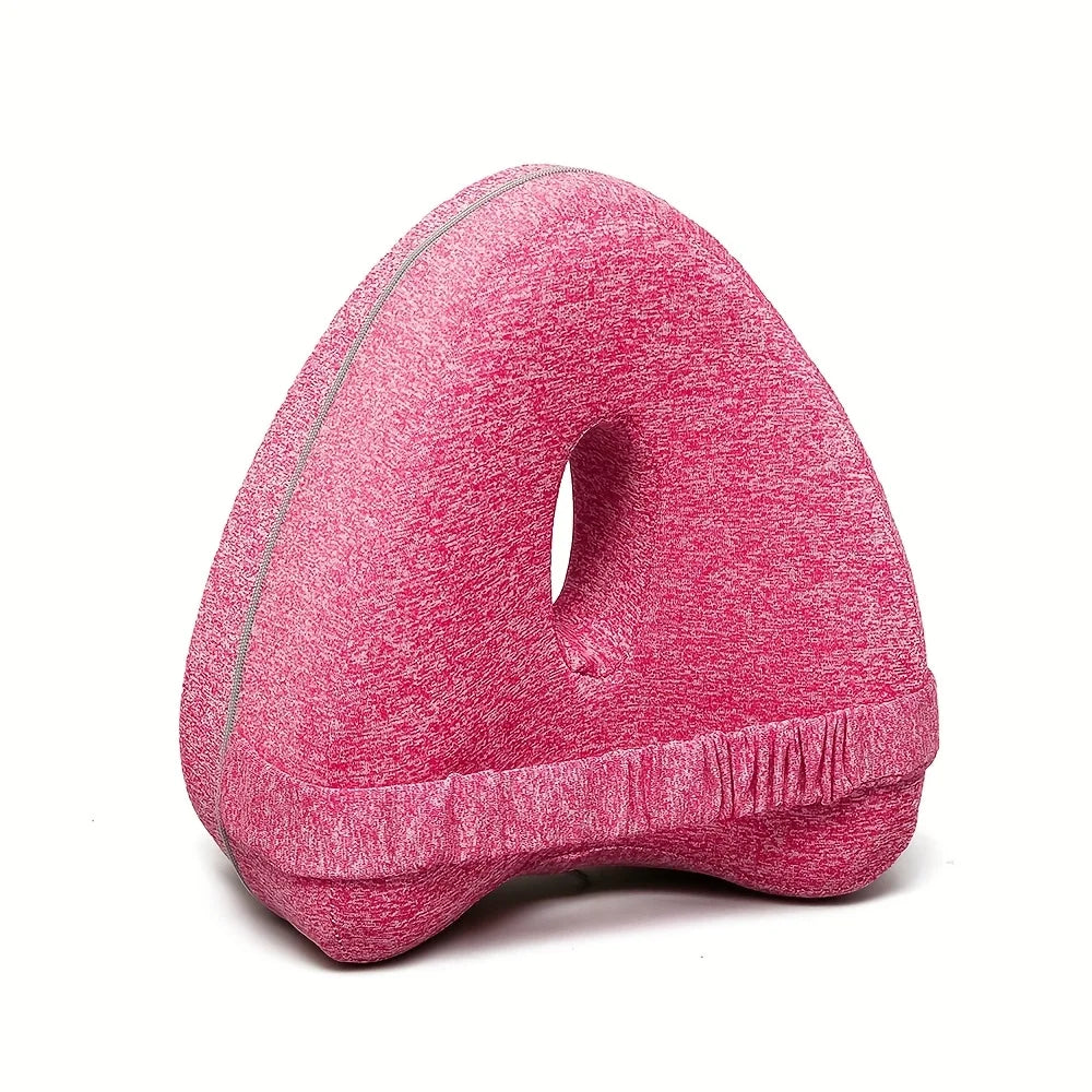 Ergonomic Knee Pillow for Side Sleepers – Memory Foam Leg Spacer with Washable Cover and Elastic Strap