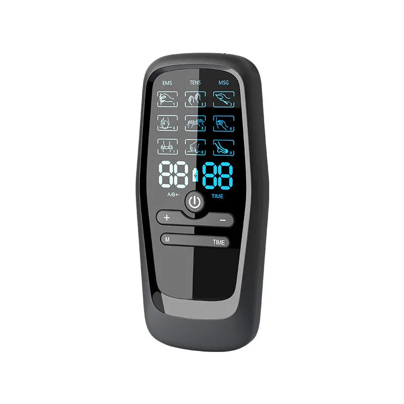 Muscle Stimulator with Rechargeable TENS & EMS – 6 Modes, 19 Intensities, 4 Electrode Pads