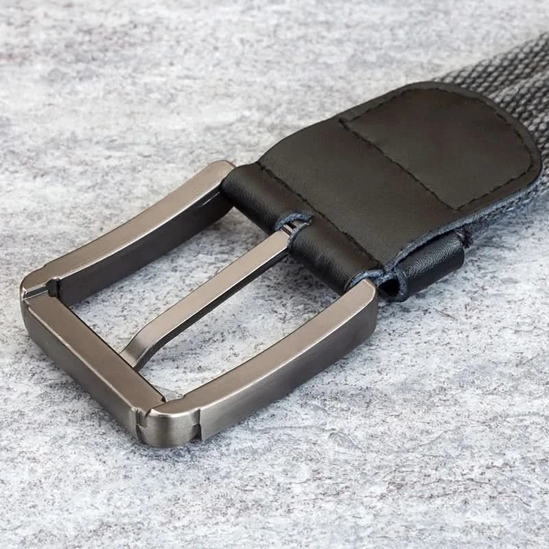 Adjustable Casual Striped Waistband Canvas Belt for Men