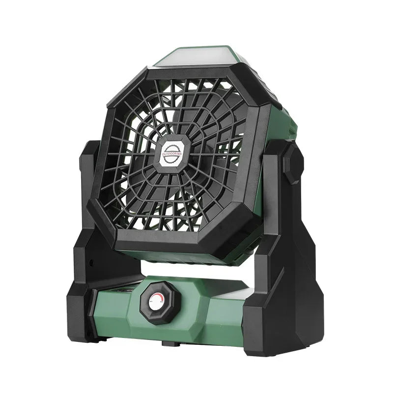 LED Camping Fan with 7800 mAh Rechargeable Battery and USB