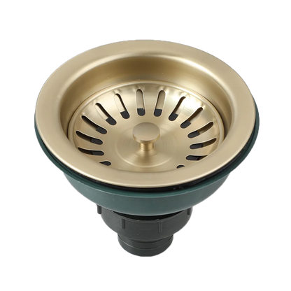 Stainless Steel Sink Strainer with Odor Filter – Pop-Up Stopper & Blockage Prevention Basket