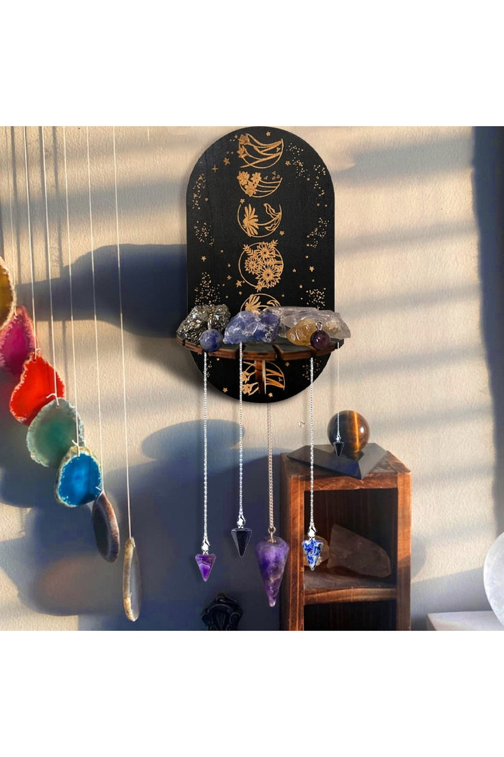 Hanging Black Shelf Unit for Wall Storage