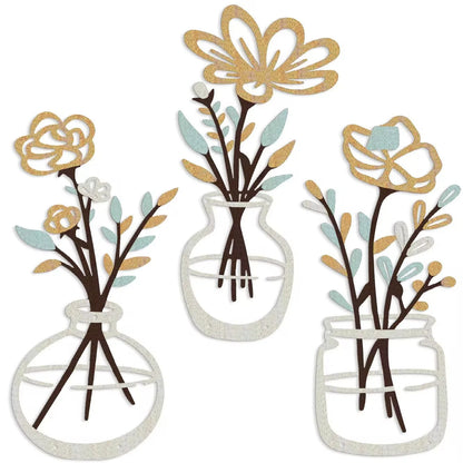 Set of 3 Scandinavian Metal Wall Plant Holders - Clip-On Design