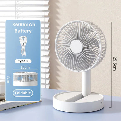 Compact Mini Fan with 4 Speed Settings – Quiet Operation