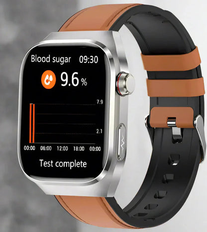 Health Smartwatch with Blood Sugar, Uric Acid, ECG+PPG, and Bluetooth Call