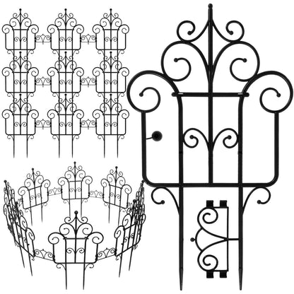 Decorative Plastic Garden Fence – 40 cm Height, Foldable, Multi-Use, Pack of 10