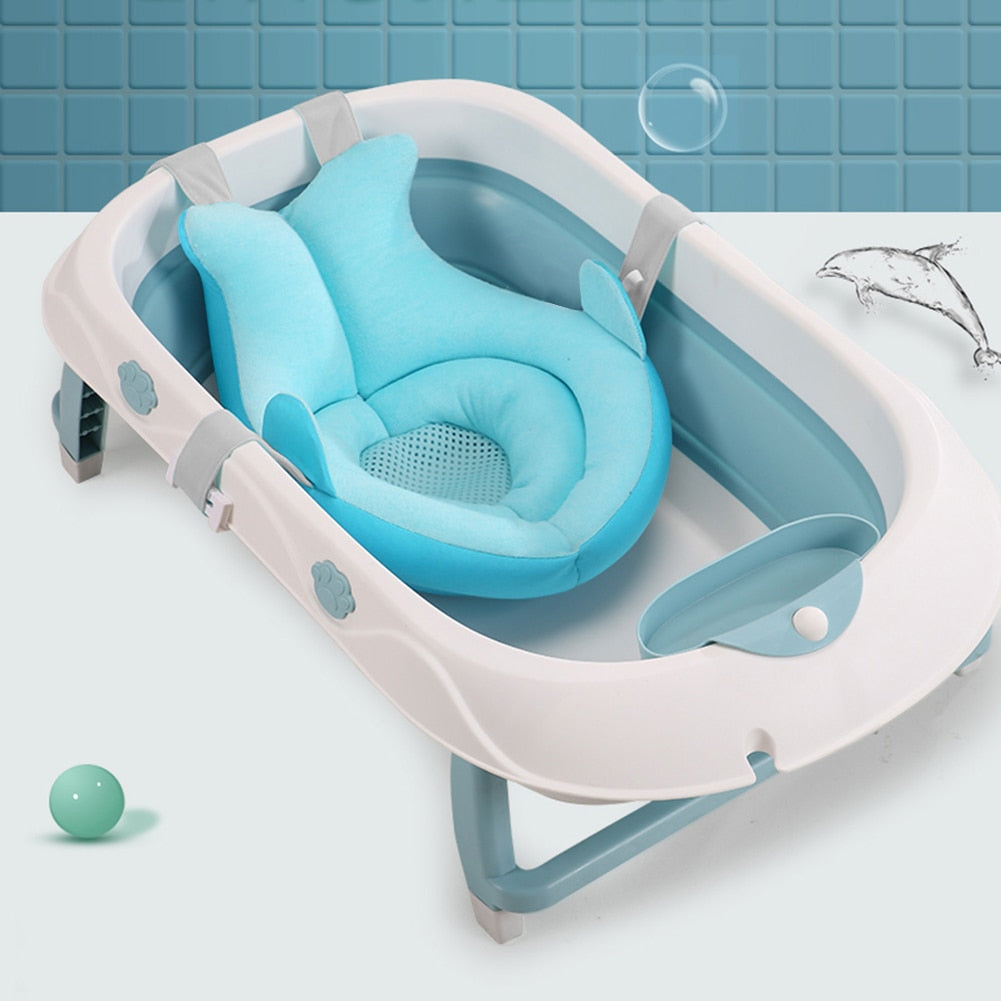 Safe & Cozy Baby Bathtub with Support Cushion