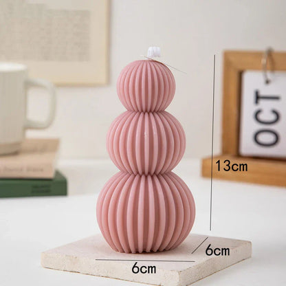 Geometric Candle with Golf Ball Design and Scent