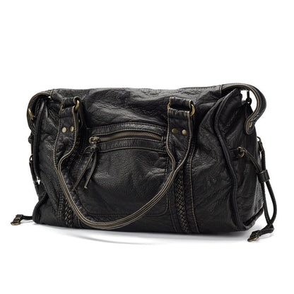 Black Tote Bag for School – Modern Practicality with Retro Elegance