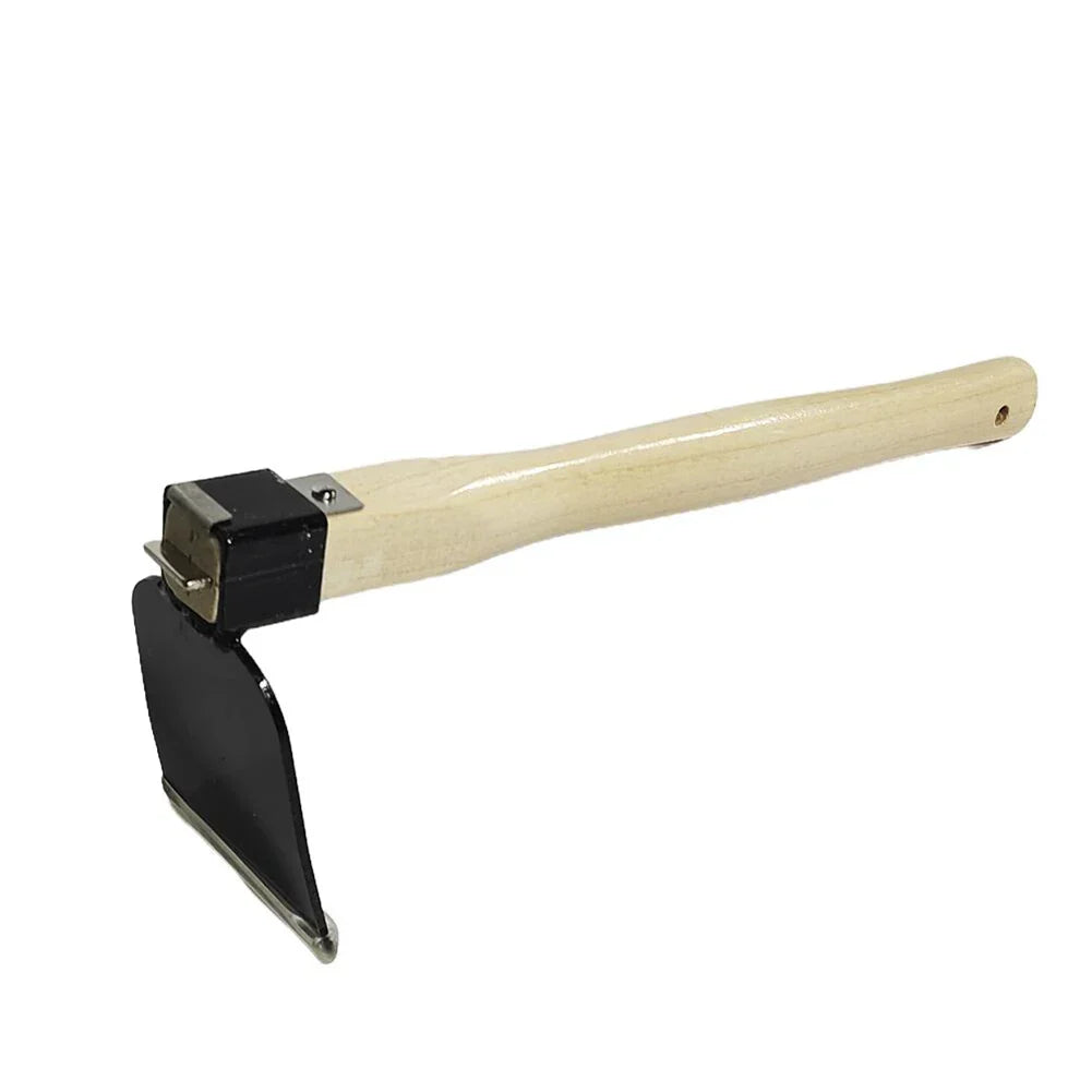 Mini Garden Cultivator and Hand Rake with 5 Tines | Carbon Steel | Wooden Handle | 38 x 21 x 8.5 cm