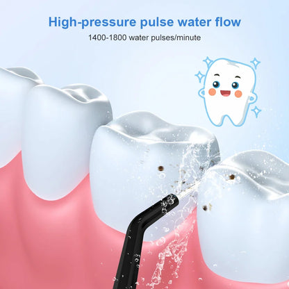 Water Flosser with 300ml Reservoir - USB-C Rechargeable, 4 Settings, IPX7 Waterproof