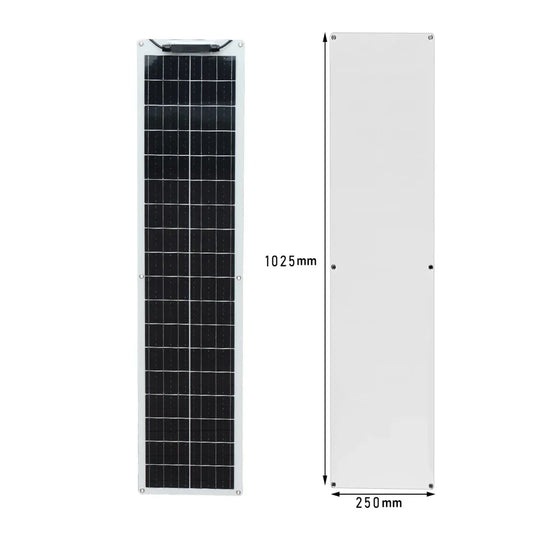 Flexible 50W Solar Panel - Lightweight, Weatherproof for Camping, Boats & Outdoors