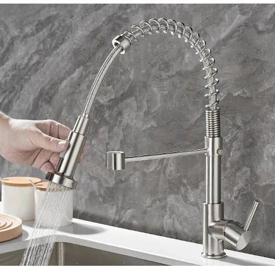Kitchen Faucet with Dual Outlet – Dualflow Design