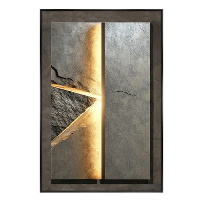 Rock Texture LED Wall Light in Porcelain Finish