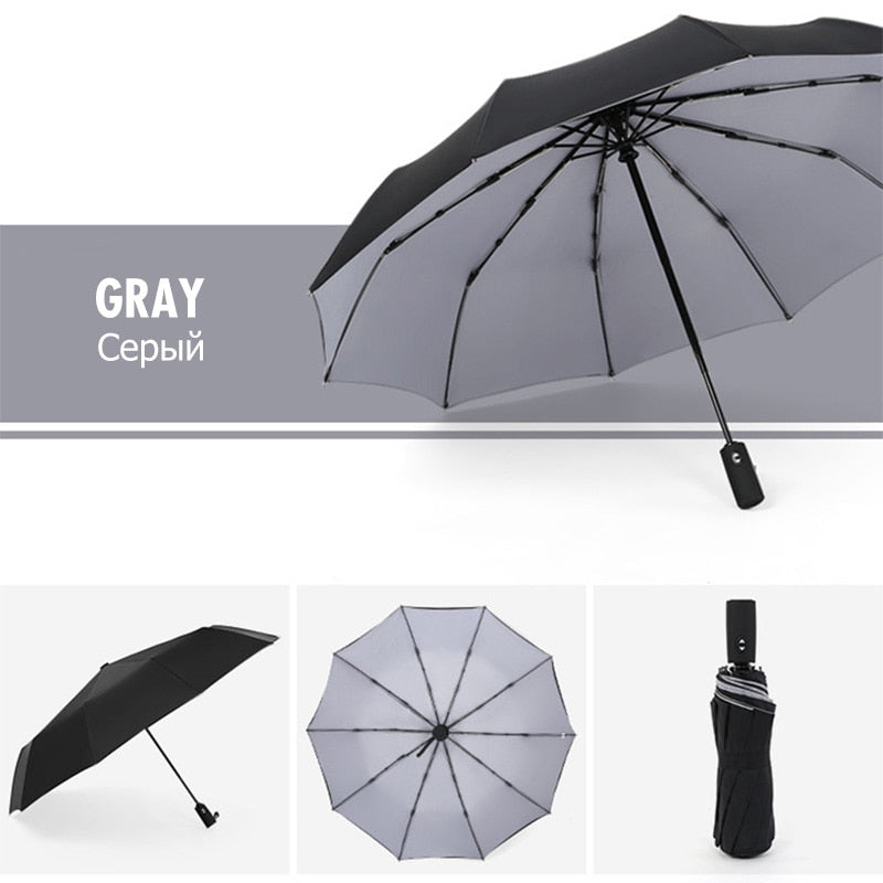 Windproof Automatic Umbrella with Reversed Closing – StormShield Design