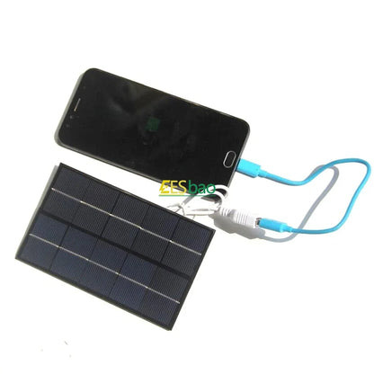 Compact Solar Panel - USB 5V, Weatherproof, Lightweight for Outdoor, Travel & Emergencies