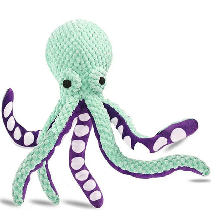 Soft Octopus Chew Toy for Dogs with Squeaker – Dental Care & Fun for All Breeds