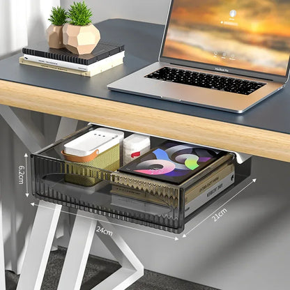 Pull-Out Under-Desk Drawer Organizer | Hidden Plastic Storage Solution