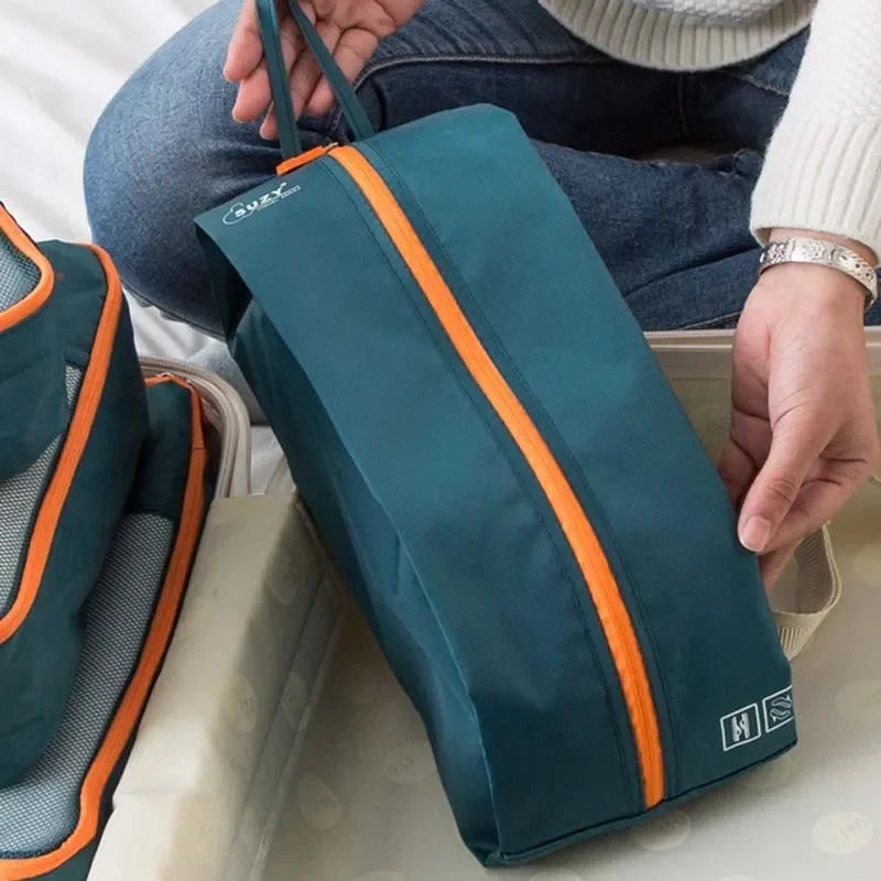 7-Piece Water-Resistant Travel Organizer Set – Space-Saving Design