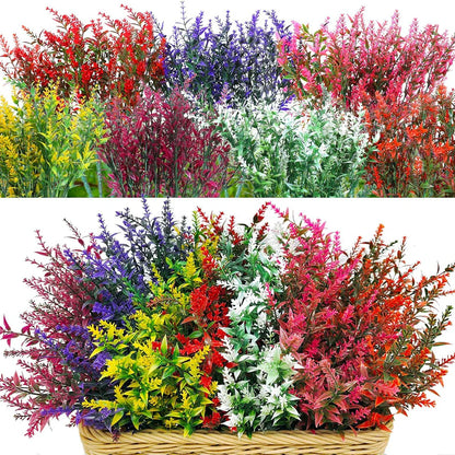 Artificial Lavender Plant Set | 12 Lavender Stems | Low Maintenance & Realistic Look | Ideal for Decor & Events