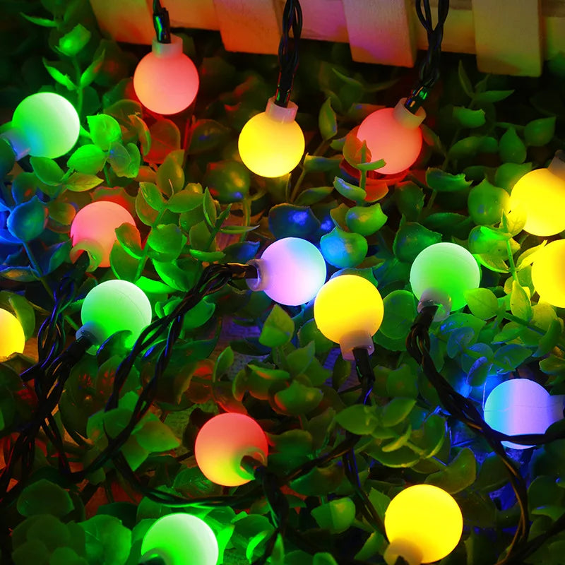 Solar-Powered Outdoor String Lights