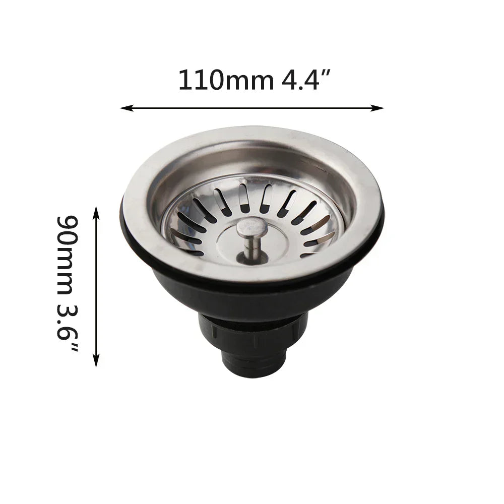 Stainless Steel Sink Strainer with Odor Filter – Pop-Up Stopper & Blockage Prevention Basket
