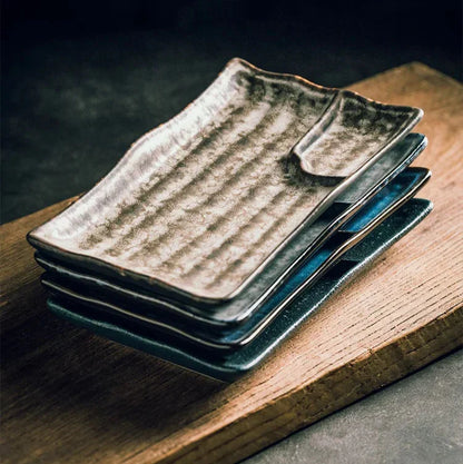 White Porcelain Serving Dish – Handmade Ceramic Sushi Plate