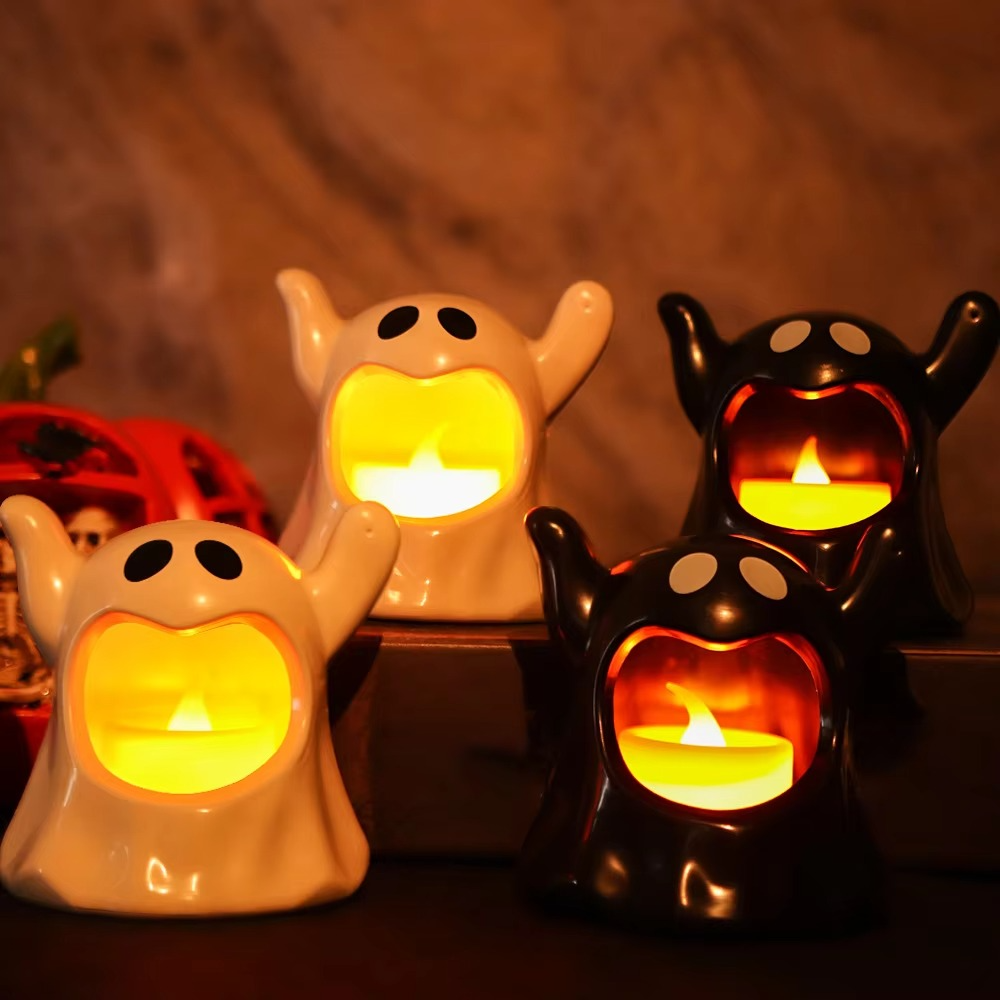 LED Halloween Ghost Lamp – Battery-Powered Light Decoration