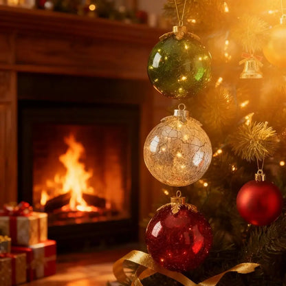 LED Christmas Ball GlowSphere – Warm Lighting with Timer Feature