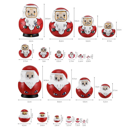 Set of 10 Wooden Russian Nesting Dolls - Matryoshka Dolls