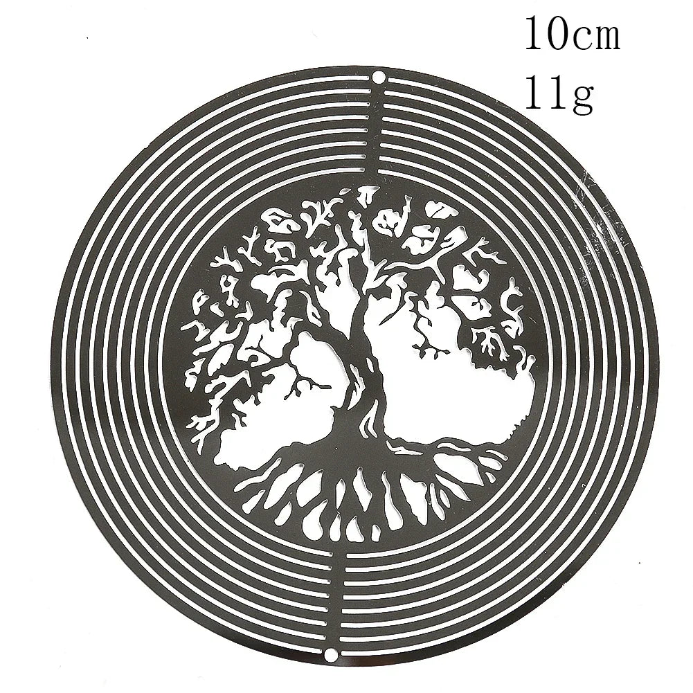 3D Life Tree Wind Chime | Stainless Steel | 10 cm | Reflective Mirror Effect