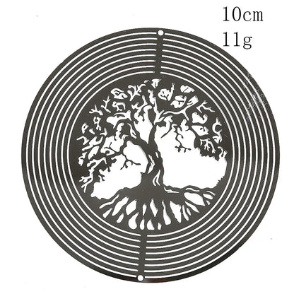 3D Life Tree Wind Chime | Stainless Steel | 10 cm | Reflective Mirror Effect