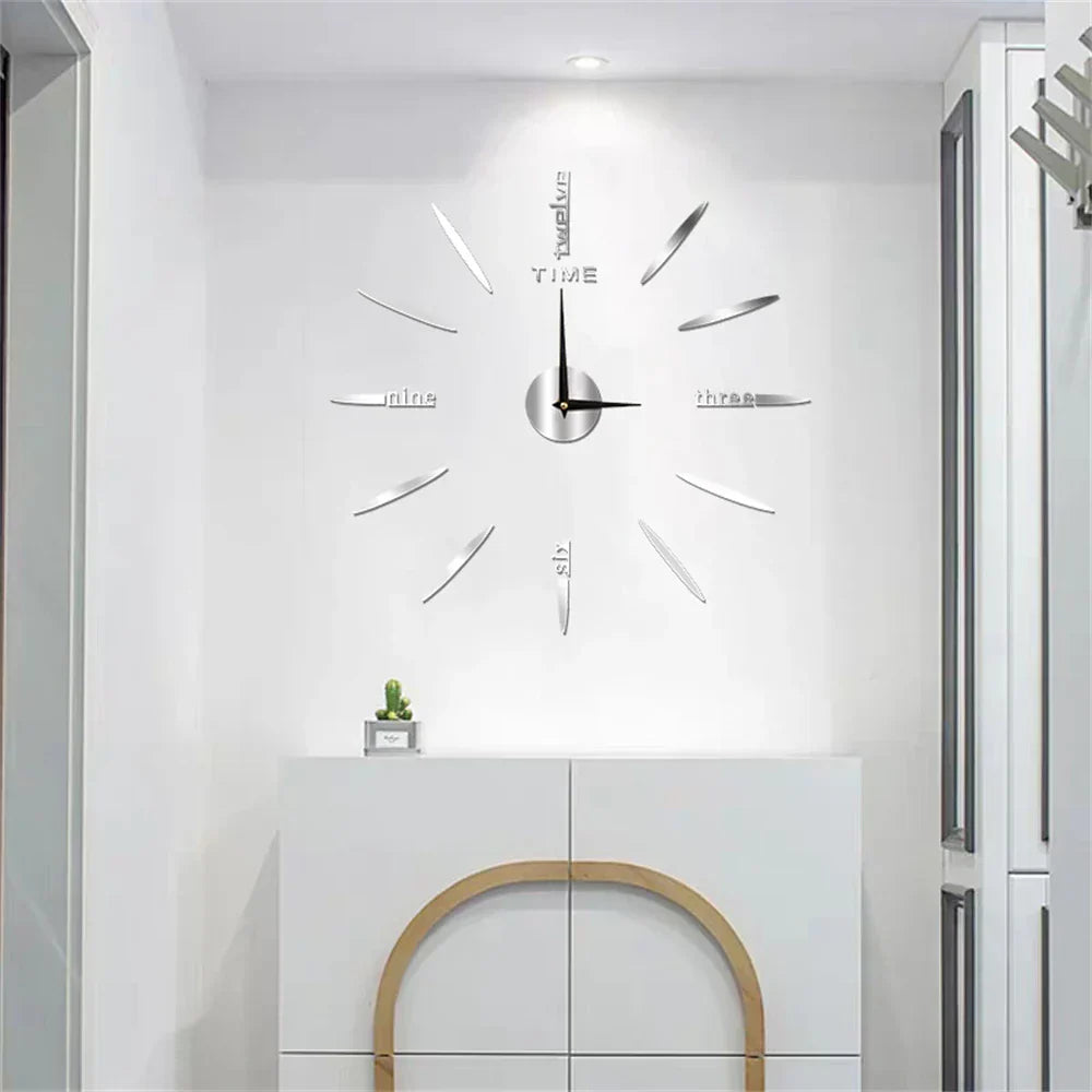 Unique Large Acrylic Wall Clock in Modern Design