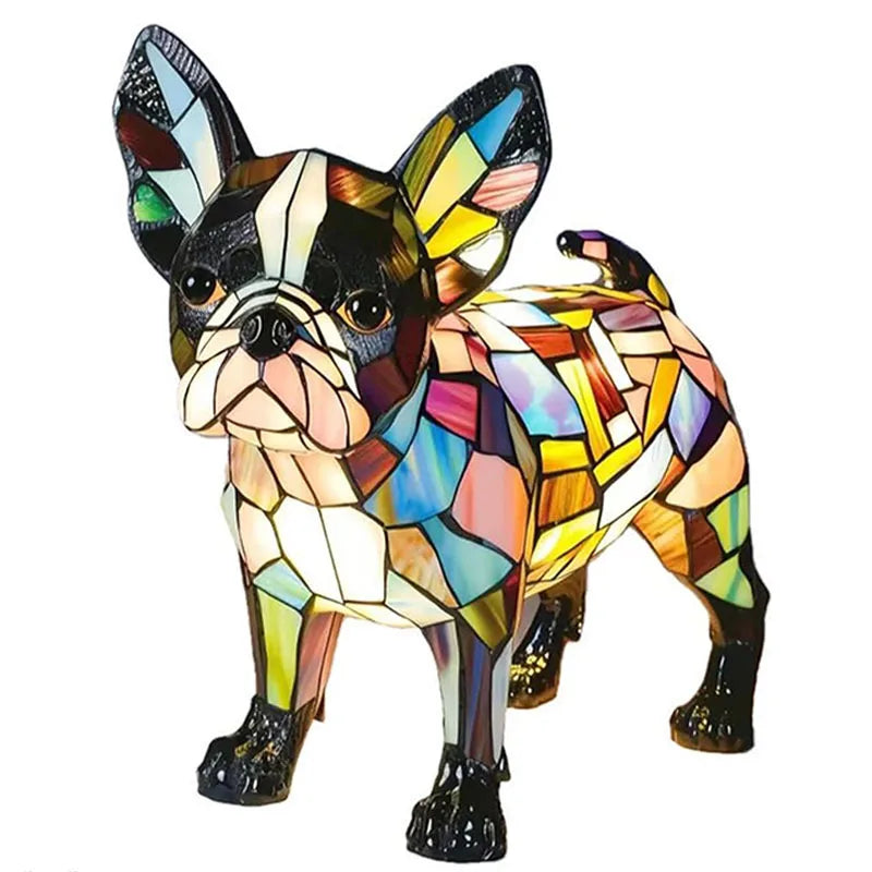 Whimsical Canine Table Lamp – Enchanting Colorful Glow