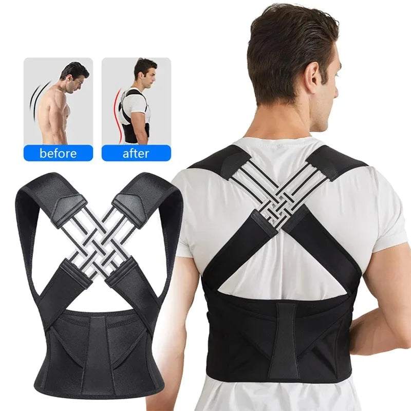 Adjustable Back Support Brace for Kids, Students, and Adults - Posture Alignment Aid