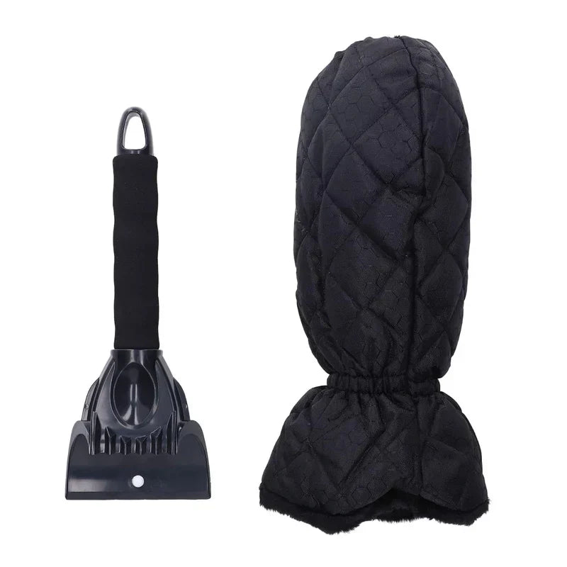 Ice Scraper with Glove | Insulated & Waterproof | Scratch-Resistant | Car & Windshield Snow Shovel