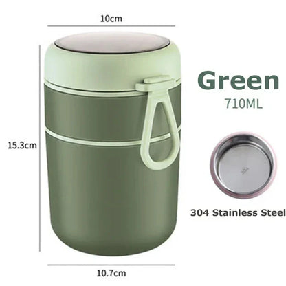 Stainless Steel Thermal Container | 530 ml / 710 ml | Insulated Lunch and Soup Cup | Durable & Leak-Proof