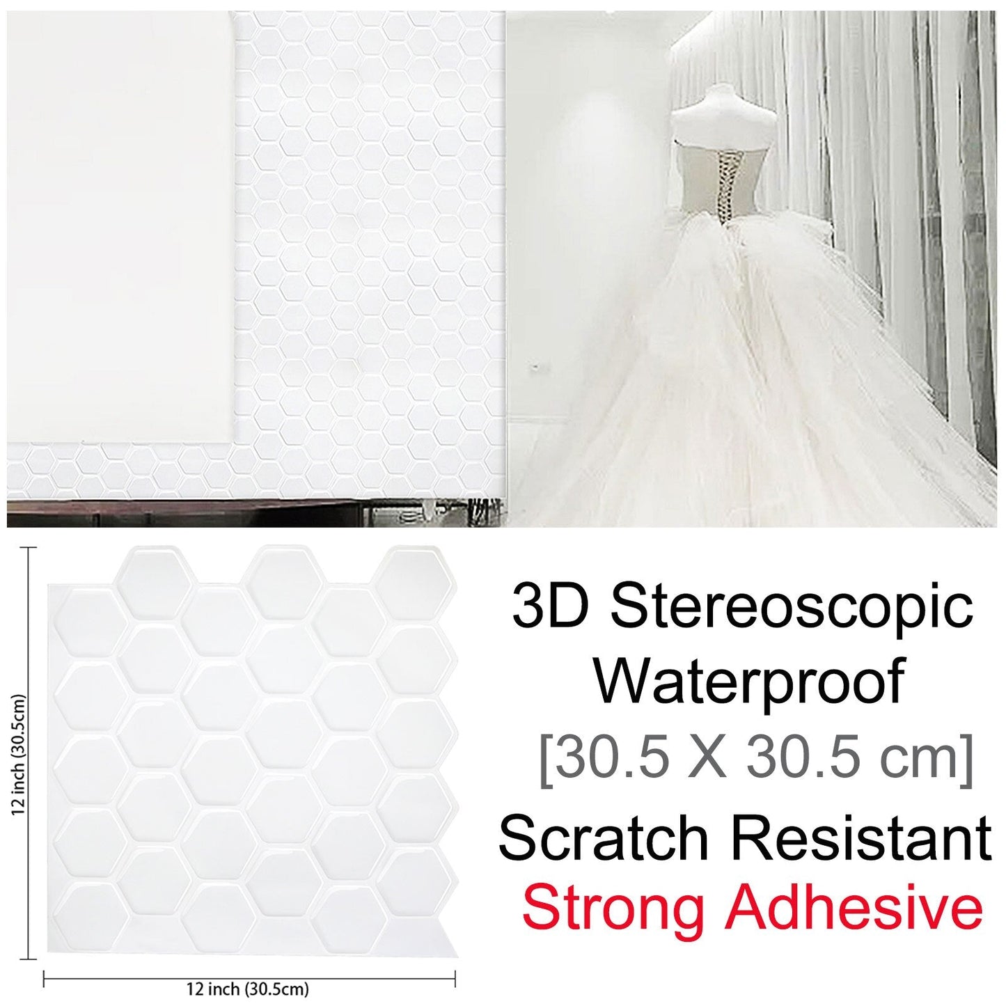 Stylish 3D Hexagonal Wall Decals for Modern Spaces