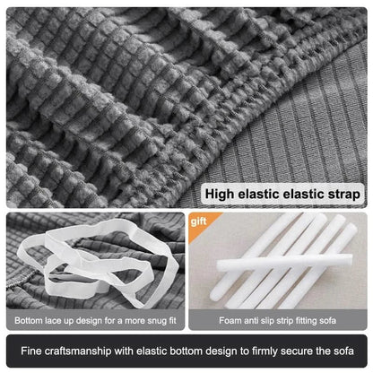 Elastic Non-Slip Sofa Covers - CushionWrap for Comfortable Seating