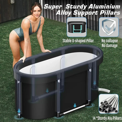 Foldable Cold Plunge Tub for Adults - Portable Ice Bath for Recovery