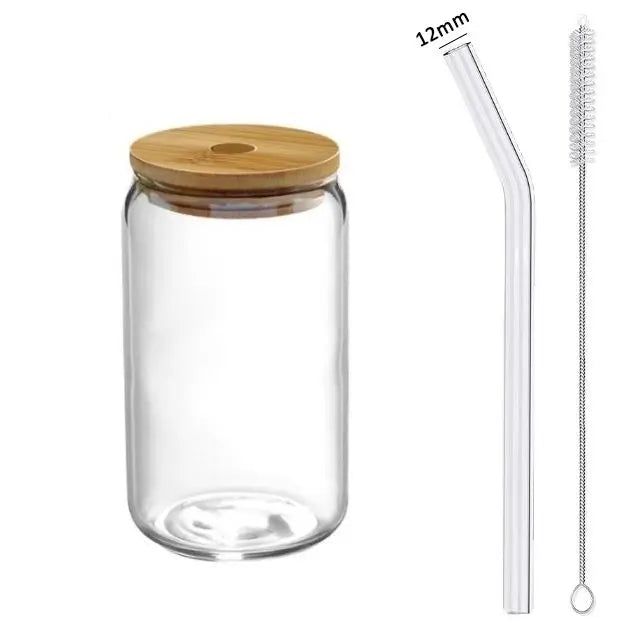 Eco-Friendly Glass Container with Bamboo Lid for On-the-Go Use