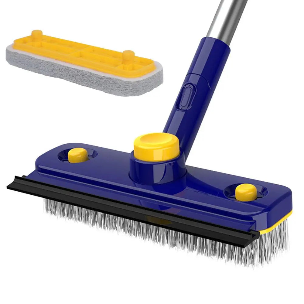 Dual-Action V-Shaped Floor Cleaner with Extended Handle